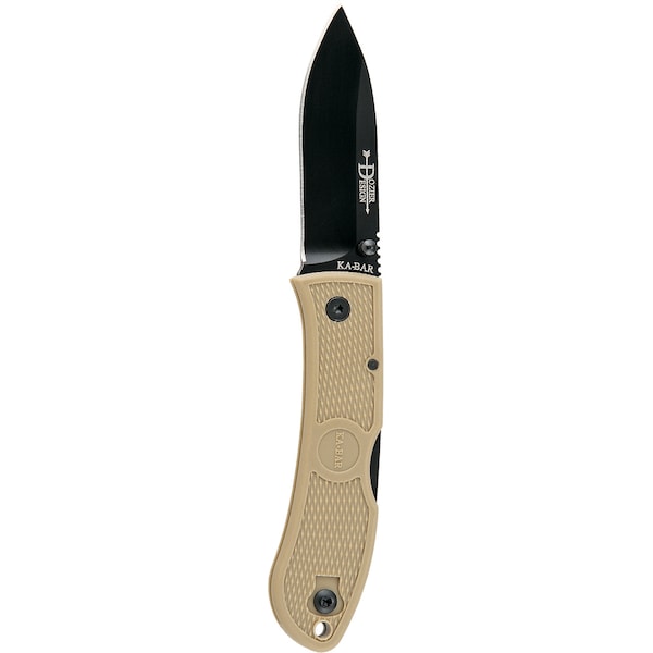Ka-Bar Knives 2024 Ka-Bar Dozier Folding Hunter-Coyote Brown, Black Pocket Clip KAB-4062CB - main